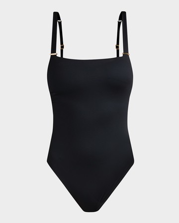 Luxe Square-Neck One-Piece Swimsuit