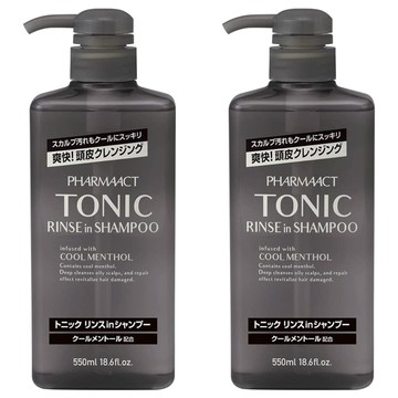 KUMANO 熊野油脂 TONIC 水潤洗髮精 550ml  含薄荷醇  2瓶