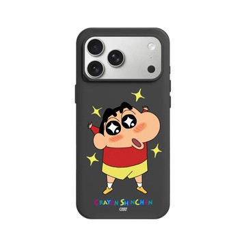 iPhone 17 Pro Max SolidX 黑 - 蠟筆小新 Crayon Shinchan - 小新星星眼