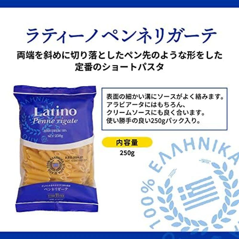 ラティーノ ペンネ 250g デュラム小麦100% ギリシャ産 20個セット