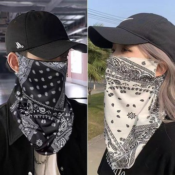 男士掛耳防曬面罩夏季護頸全臉防紫外線冰絲騎行釣魚戶外套頭口罩