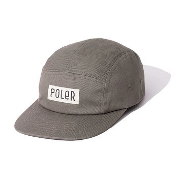 日本限定 POLER FURRY FONT COTTON 5P CAP 經典LOGO棉質五片帽 / 灰