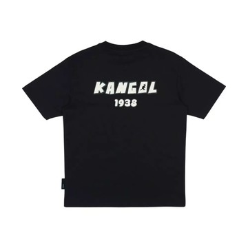 KANGOL 短T 黑色 微落肩 貼布 繡花T 短袖 中性 6625102020