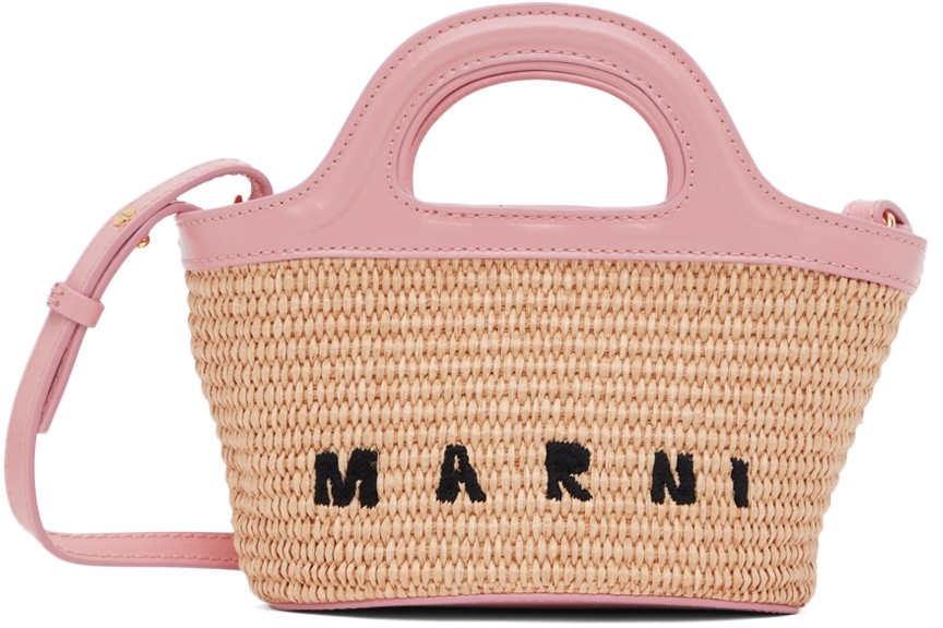 Marni 棕色 Micro Tropicalia 儿童托特包