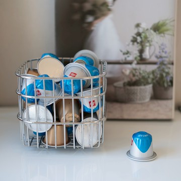 Kota 方形多用途不鏽鋼咖啡膠囊收納籃  11 x 11 x 10cm  1個  銀色