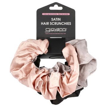 Giovanni, 緞面束髮帶，特大號，紅色、灰色和黑色，3 件