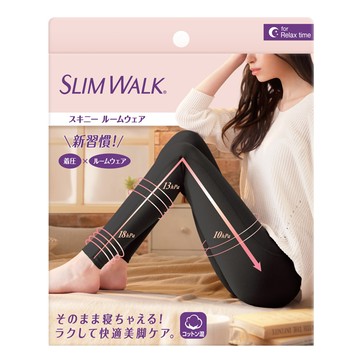 【SlimWalk】居家美腿壓力褲 (黑色-M)
