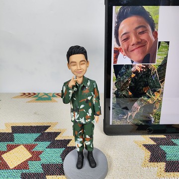 客製化人物公仔 人偶 3D人像畫 似顏繪 定製 軍人 生日 紀念 禮物