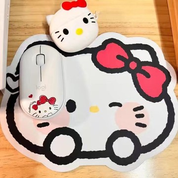 可愛滑鼠墊🎀 小紅書同款hellokitty鼠標墊可愛辦公凱蒂貓游戲膠異形墊橡膠桌墊 kitty滑鼠墊 鼠標墊
