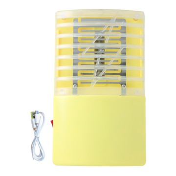新錸家居 三用LED電擊式捕蚊燈標配組 附USB電源線 USB充電/電池 黃色  2016-1