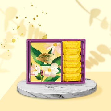 【糖村】紫綻花賞 G604(法式牛軋糖210g+芝士鳳梨酥6入)(預購10個工作天)