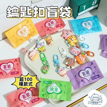 隔日到貨⚡盲袋鑰匙扣 盲袋 盲袋鑰匙圈 可愛卡通鑰匙扣 盲袋驚喜禮物 夜市擺攤 低價批發 包包掛架 包包配飾 交換禮物