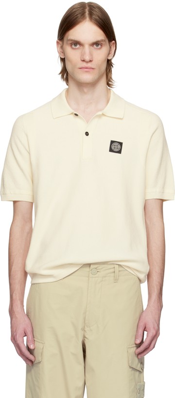 Stone Island 灰白色 Soft Organic Cotton Micro Stitch Polo 衫