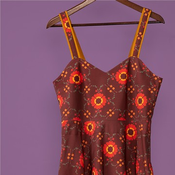 【爿爿花】文豪就愛這一味一東坡肉吊帶裙