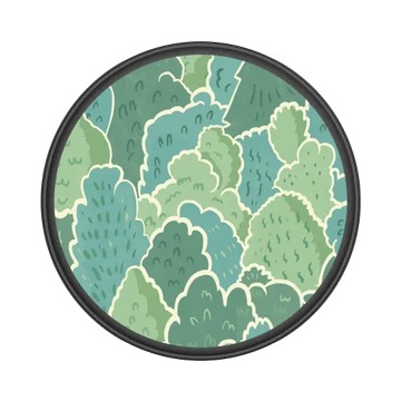 GRIP O (MagSafe 兼容） 黑 - 花花草草 / Flowers & Plants - 靜謐森林