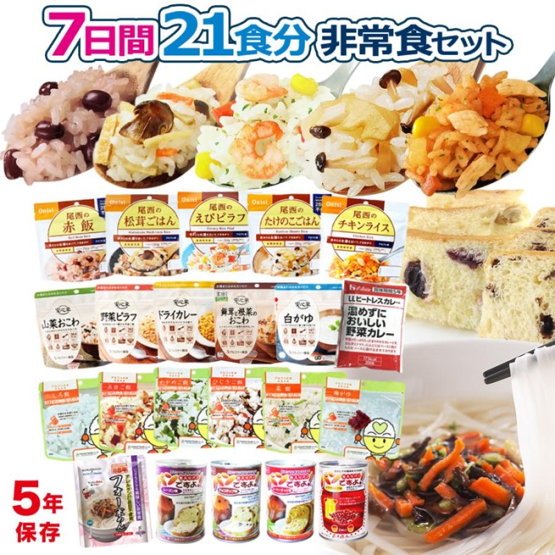 非常食 非常食セット 7日間21食分（防災セット 防災用品 保存食 7日分