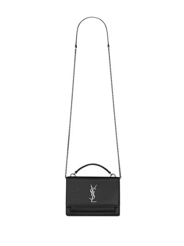 Saint Laurent - Sunset satchel wallet - women - CALFSKIN/Leather/Recycled Leather/Polyester/Polyurethane/Metal/oil - One Size - Black