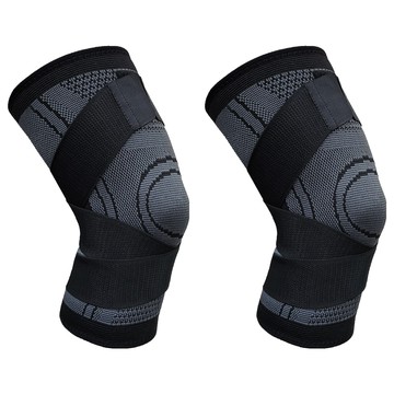 DIBOTE 迪伯特 專業透氣X型防護護膝 W3205-L  L  2個  黑色