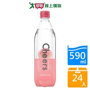 Cheers水蜜桃氣泡水590mlx24入/箱【愛買】