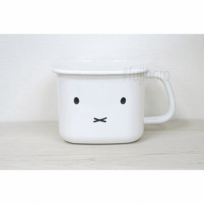 安心のメーカー直販 琺瑯 ほうろう テレビ番組で紹介 保存容器 ハニーウェア 富士ホーロー 角型 みそポット 琺瑯 容器 密閉 ふた付き ミッフィー おかお