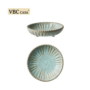 義大利VBC casa條紋系列 14 cm 有角盤  /  全4款