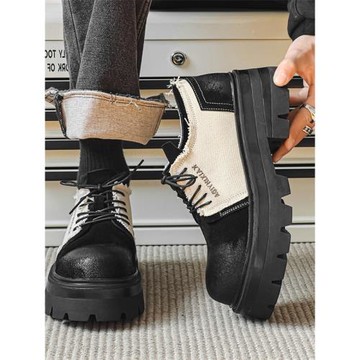 鞋子男2026新款爆款休閑皮鞋冬季大頭商務鞋潮牌高級感厚底德比鞋