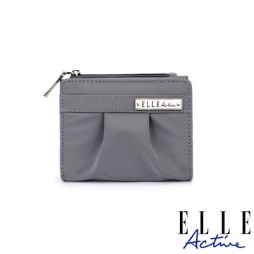 【ELLE Active】知性優雅系列-短夾-灰色