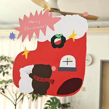 聖誕好物玻璃靜電貼膜裝飾居家聖誕節氛圍插畫雪人小樹瓷磚冰櫃膜