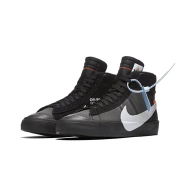 Off - White x Nike Blazer Mid Black 黑白 中筒 AA3832-001