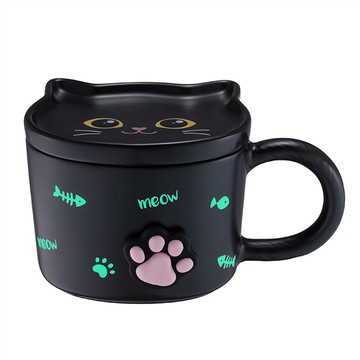 星巴克夜眸黑貓夜光馬克杯組
