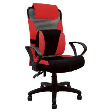 透氣辦公椅 台灣製 ND-02B  紅色  63 x 49 x 106~118cm