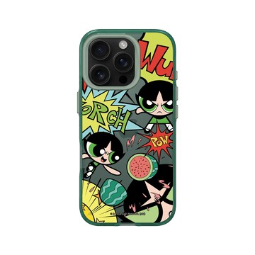 iPhone 16 Pro Clear 憂墨綠 - The Powerpuff Girls 飛天小女警 - 毛毛