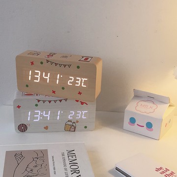 創意個性懶人鬧鐘智能多功能學生用床頭鐘女生可愛臥室電子時鐘