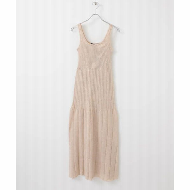Kbf ケービーエフ Kbf ニットキャミワンピース Beige One 通販 Lineポイント最大get Lineショッピング