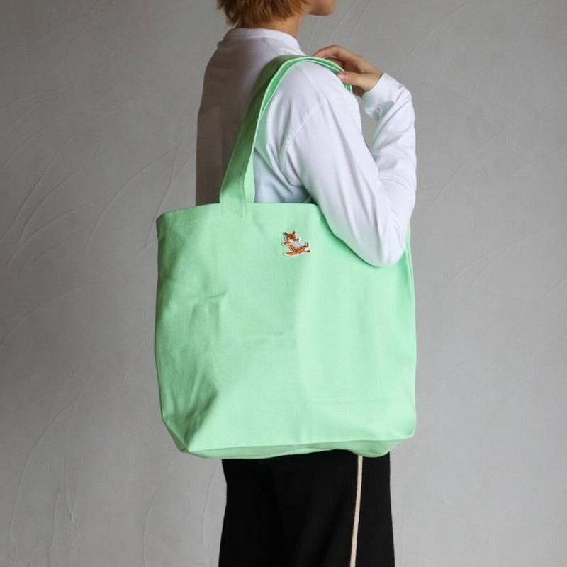 メゾンキツネ トートバッグ MAISON KITSUNE チラックス パッチ