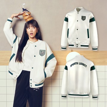 Puma 外套 Sports Legacy 男款 女款 米白 綠 寬鬆 棒球外套 夾克 王淨同款 63252992