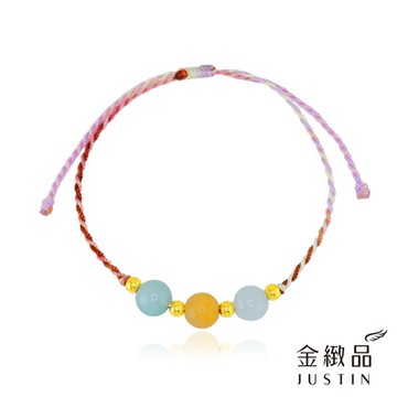 金緻品 黃金彩繩手鍊 金願如玉 0.11錢