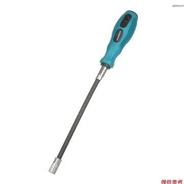 可彎折喉箍批 7mm公制套筒起子 軟管外六角批 加長軟管螺絲批 藍色 型號9906
