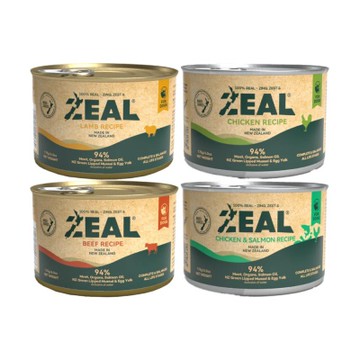 Zeal 真致【12入組】170g 野牧無穀94%鮮肉主食狗罐系列 (購買二件贈送K9wang寵物果醬玩具*1個隨機出貨)