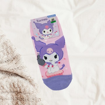 酷洛米直版襪-粉-22~26cm-2雙入