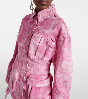 Blumarine Camouflage denim cargo jacket