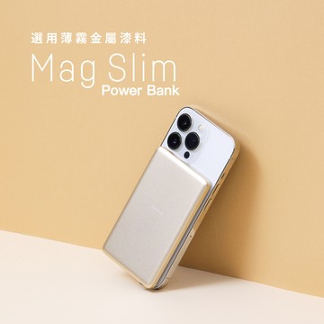 PhotoFast - Mag Slim超薄磁吸無線行動電源 5000mAh-香檳金