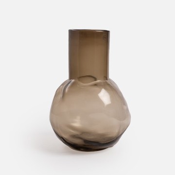 瑞典DBKD BUNCH玻璃花器大 深棕