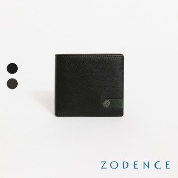 ZODENCE TAI撞色進口真皮8卡短夾