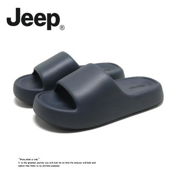 JEEP/吉普拖鞋男夏季外出軟底踩屎感厚底涼拖防滑居家男士一字拖