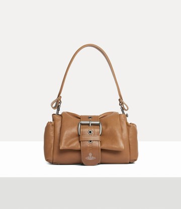 Vivienne Westwood Hazel Treasure Handbag Supple Leather Honey-dark-silver