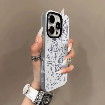 免運+隔日🚚Magsafe磁吸手機殼 藍線丘比特 蘋果17promax 16 15plus 14 13 12 11防摔