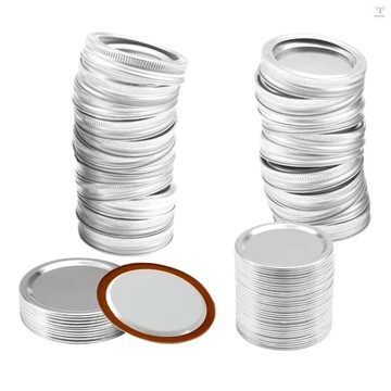 48 件裝罐頭蓋和帶子,適用於普通口 70 毫米罐環分體式防漏金屬梅森罐蓋