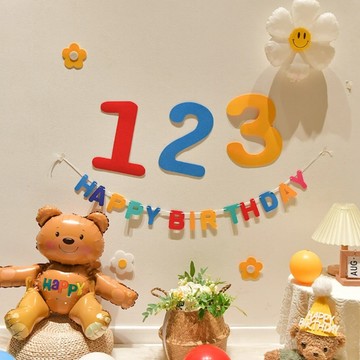 🐕‍🦺隔日到貨🐈‍⬛ 毛氈數字 生日佈置 毛氈數字 生日數字佈置 寵物生日數字佈置 寵物生日慶生佈置 寵物慶生佈置