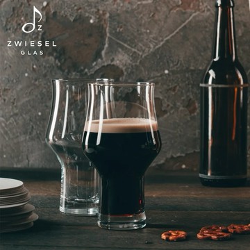 【微醺對杯禮盒】德國水晶杯 ZWIESEL GLAS BEER CRAFT Stout 黑啤酒杯 480ml 2入禮盒 原廠禮盒+提袋｜獅子座生日快樂｜生日禮物｜送禮｜禮盒｜父親節｜中元節